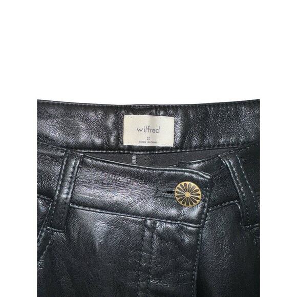 Wilfred Aritzia Melina Vegan Faux Leather High Waisted Pants Women's Size 10 - Picture 5 of 16